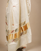 Tissue fabric with heavy embroidery