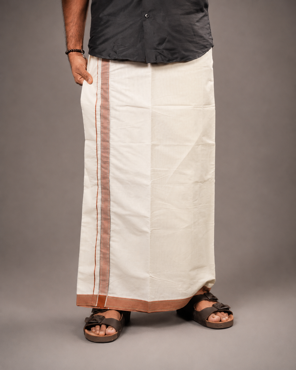 Enteloom Full Bolte Mundu with Black line